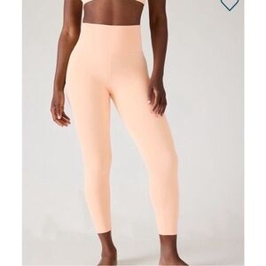 NWT Athleta Ultra High Rise Elation 7/8 Tight Leggings Small Carnation Peach